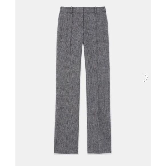 Lafayette 148 New York *CHECK BRUSHED WOOL GATES Straight PANT, Sz 12, MSRP $898 - Picture 1 of 11